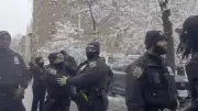 NYPD Officers Struck by Snowballs in Washington Square Park Amid Winter Storm
