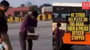 Police Officer's Compassionate Act Saves Water Vendor's Day After Accident