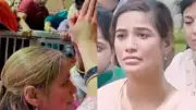 Poonam Pandey Gets Emotional Meeting Premanand Ji Maharaj in Vrindavan