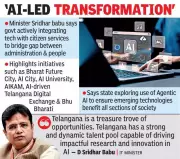 Telangana Aims to Become Digital Governance Model with AI, Quantum Tech