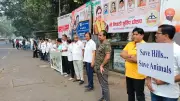 Third Human Chain Protests Landslide Risk on Belapur Hills, 200 Demand Action