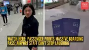 Vlogger's Giant Boarding Pass Prank Transforms Airport Atmosphere