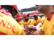 Zimbabwe Cricket Team's Jubilant Celebration with Fans After T20 World Cup Super 8 Qualification