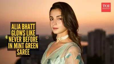Alia Bhatt's Ethereal Mint Green Saree Stuns Fans, Earning Disney Princess Comparisons