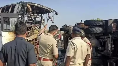 Andhra Pradesh Bus Fire Tragedy: Technical Snag Blamed, HM Orders Probe