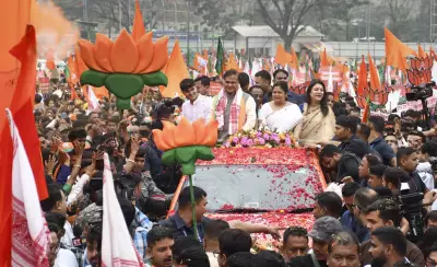 Assam CM Himanta Biswa Sarma Files Nomination for Sixth Term Amid Massive Show of Support