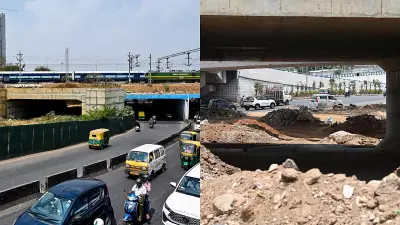 Bengaluru's Okalipuram Rail Underpass Stalled, Debris and Sewage Accumulate