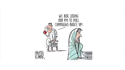 DH Cartoon: Poll Campaigns Emerge as PM's Toughest Rival in Opinion Piece