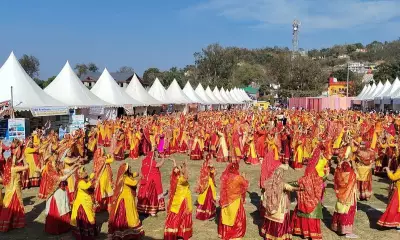Hamirpur Women Showcase Jhamkara Folk Dance at Sujanpur Holi Festival