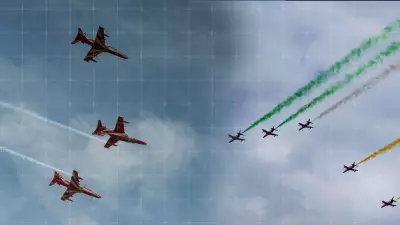 IAF's Surya Kiran Team Showcases Air Power in Spectacular Chandigarh Air Show