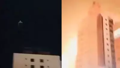 Iranian Drone Attack on Dubai Building Housing US Troops Captured on Video