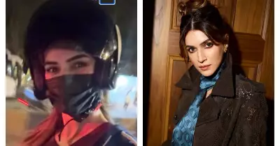 Kriti Sanon Beats Mumbai Traffic with Fun Bike Ride After Film Shoot