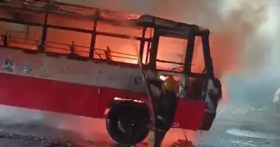 KSRTC Bus Catches Fire Near Lulu Mall in Bengaluru, All Passengers Escape Unharmed