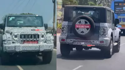 Mahindra Thar 3-Door Facelift Spotted Testing with Thar Roxx Design Cues