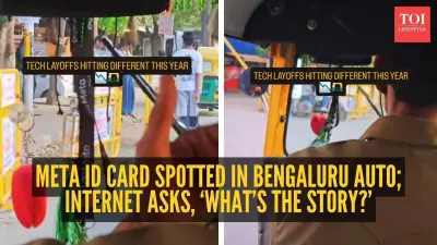 Meta ID Card in Bengaluru Auto Sparks Online Debate on Tech Layoffs