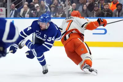 NHL Injury Scare: Auston Matthews Exits After Knee-on-Knee Hit by Radko Gudas