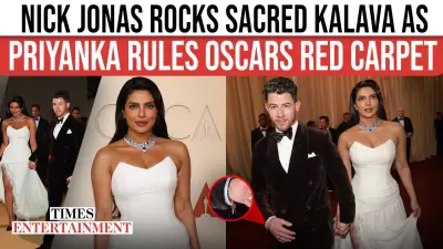 Nick Jonas' Red Kalava Thread Steals Spotlight at Oscars with Priyanka Chopra