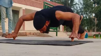 Pakistani Athlete Muhammad Arshad Shatters Own Thumb Push-Up World Record