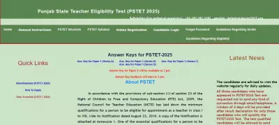 PSTET 2026 Provisional Answer Key Released by Punjab School Education Board