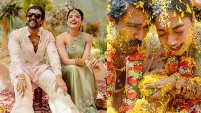 Rashmika Mandanna and Vijay Deverakonda Celebrate Haldi Ceremony with Colorful Splash
