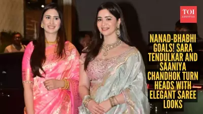 Sara Tendulkar and Saaniya Chandhok's Saree Styles Shine at Wedding Outing
