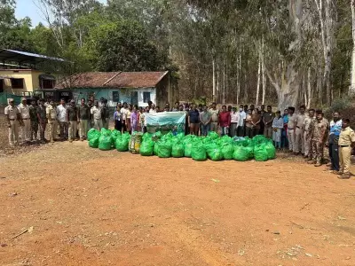 Shivamogga Cleanup Drive: Volunteers Clear Forest Litter to Protect Lakkavalli Wildlife