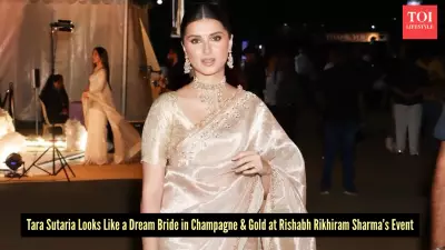 Tara Sutaria's Champagne-Gold Saree: A Masterclass in Understated Glamour