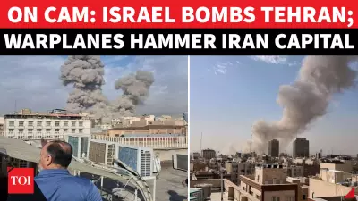 Thick Black Smoke Over Tehran After Israeli Airstrikes Target Iranian Capital
