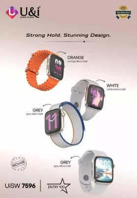 U&i Launches Entry Star 100 Smartwatch with Wireless Charging at Rs 1,099