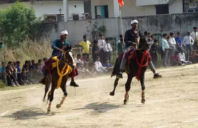 Varanasi Hosts Historic Horse Racing Event, Drawing Thousands of Spectators