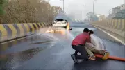 Alert Driver Saves Four as Car Erupts in Flames on Akola Flyover