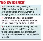Calcutta High Court Reinstates CRPF Constable Dismissed Over Second Marriage Allegations