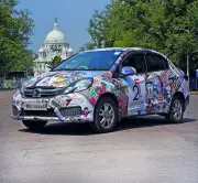 Calcutta Times Celebrates 25 Years with Vibrant CT Mobile Street Art Car
