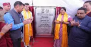 CM Rekha Gupta Lays Foundation Stone for Foot Over Bridge at Ladakh Budh Vihar