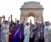 Delhi CM Rekha Gupta Joins Shakti Walk at Kartavya Path, Emphasizes Women's Empowerment