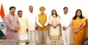 Delhi MPs Meet Lieutenant Governor VK Saxena, Extend Wishes on Assuming Office