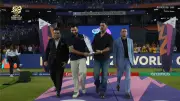 Dhoni & Rohit Bring T20 World Cup Trophy to Modi Stadium Before India-NZ Final