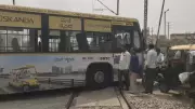 Electric Bus Stranded on Railway Tracks Causes Major Traffic Snarl in Bengaluru
