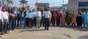 Employee Unions Stage Protest Against Government Policies in Kapurthala