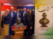 First Mahatma Gandhi Bust Unveiled in Montana, USA, Honoring His Legacy