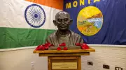 Historic First: Mahatma Gandhi Bust Unveiled in Montana, USA