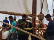 Indian Navy's INSV Kaundinya Completes 39-Day Historic Voyage, Battling Arabian Sea