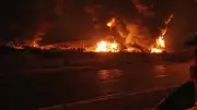 Iran Drone Attack Ignites Massive Fire at Oman's Salalah Port Oil Tanks