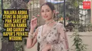 Malaika Arora's Pink Saree Steals Spotlight at Kritika Kamra-Gaurav Kapur's Intimate Reception