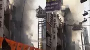 Massive Fire Erupts at Delhi Residential Building Near Palam Metro, Rescue Underway