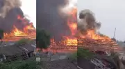 Massive Fire Erupts at Mahayagya Site on Saryu River Bank in Ayodhya