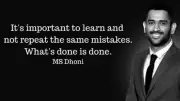MS Dhoni's Wisdom for Kids: Learn from Mistakes, Don't Dwell on the Past