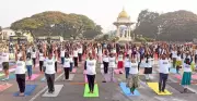 Mysuru Women Unite in Yoga Protest Against Human Trafficking and Abuse