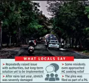 Nagpur's Dabha Road Remains Hazardous Despite Promises, Commuters Face Daily Risks