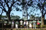Navi Mumbai Citizens Form Silent Human Chain to Protest Tree Axing for Tunnel Road